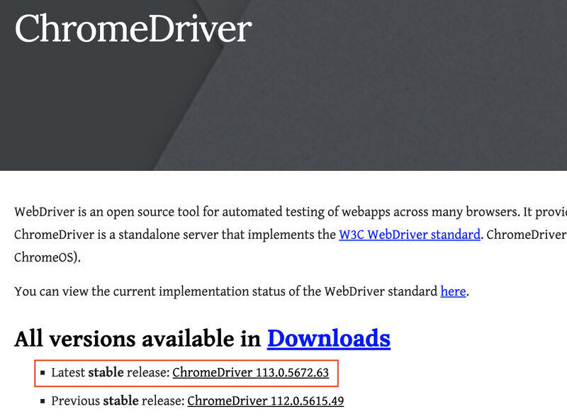 how to update the chrome driver in selenium