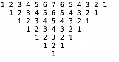 Write Java Program To Print Reverse Pyramid Of Numbers Shown In Below Image