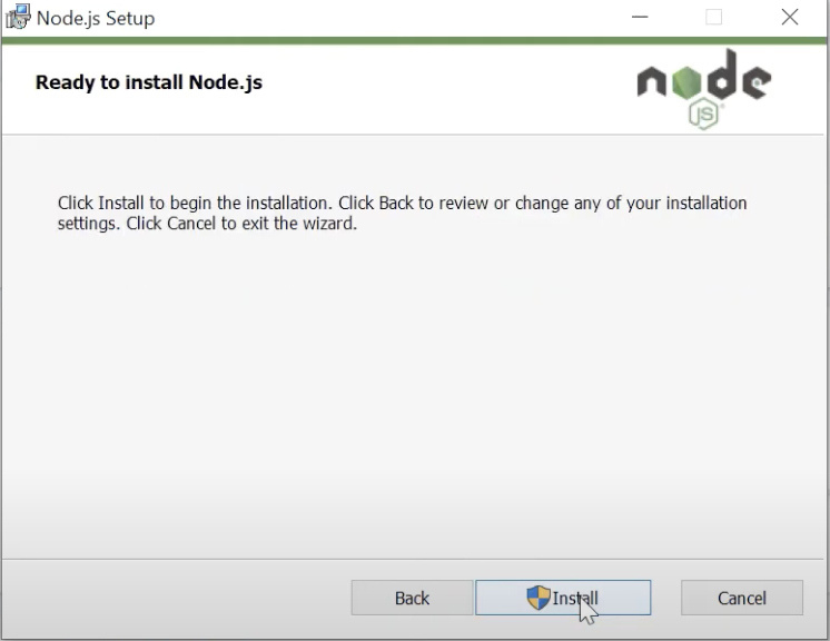 install node js windows 10