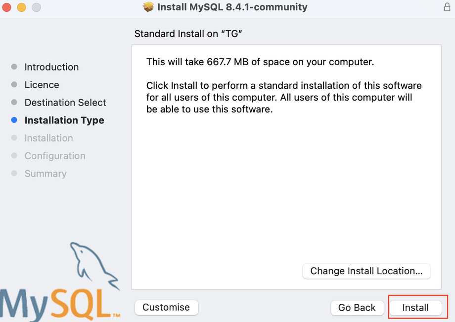 Install mysql community edition on MacOS