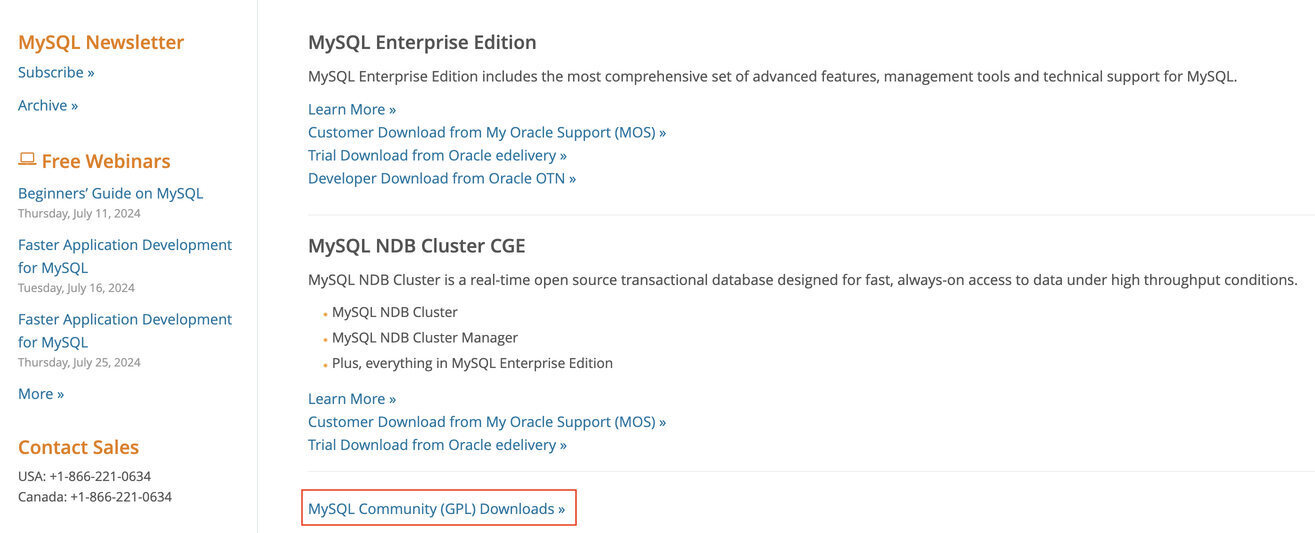 Download MySQL Community Edition on MacOS